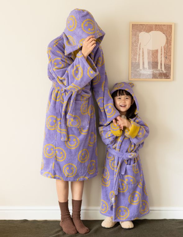 Brand New Parent-Child Smile Design Hotel/Home Bathrobe