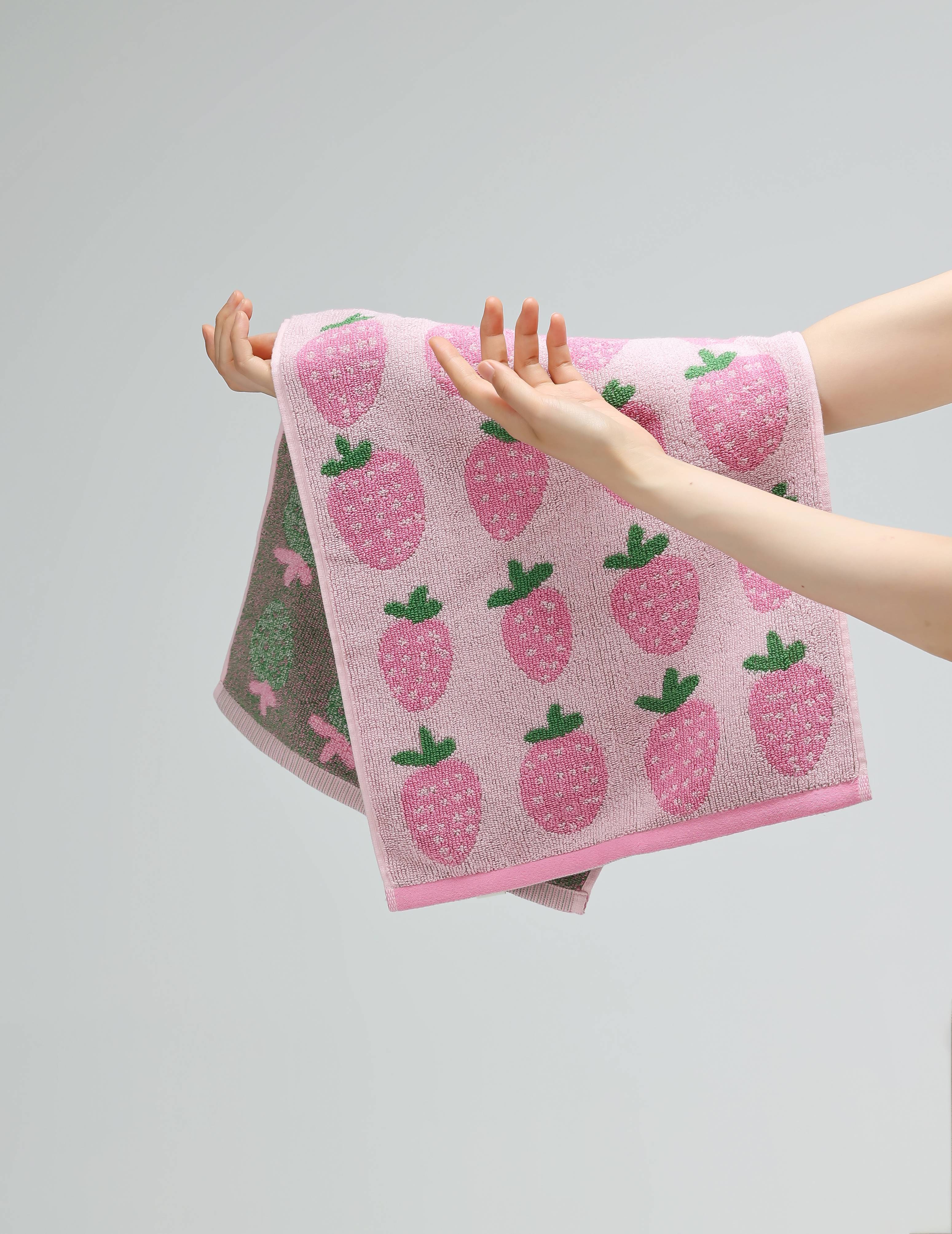 #SweetStrawberrySeason#  "Pink Romance, Sweet Delights – XinBiao Strawberry Party Towels, Ignite Your Girly Heart!" 